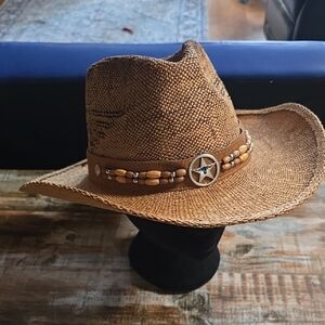Woven Straw Western Cowboy Hat